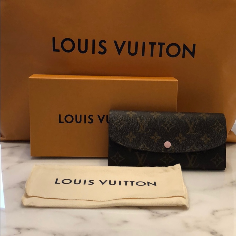Louis Vuitton Emilie Wallet: LV with pink accents